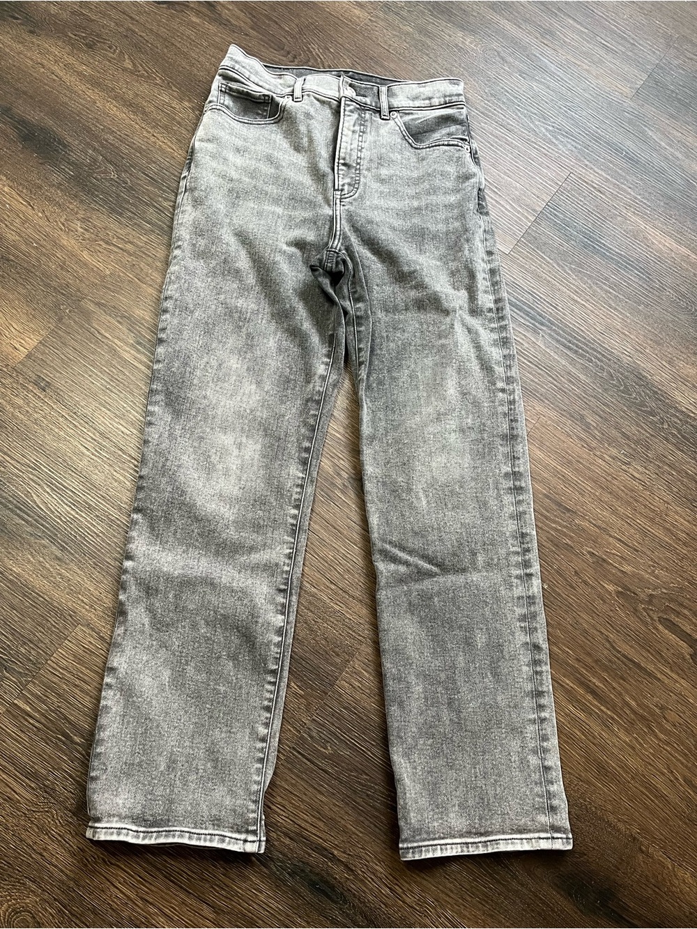 Express Black Gray Denim Jeans with Logo Patch